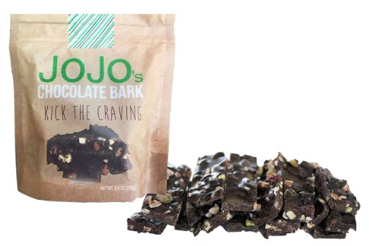 JOJO's- Healthy 70% Dark Chocolate Bark Designed To Help Kick Sugar Cravings (Two Week Supply- 16.8 oz)