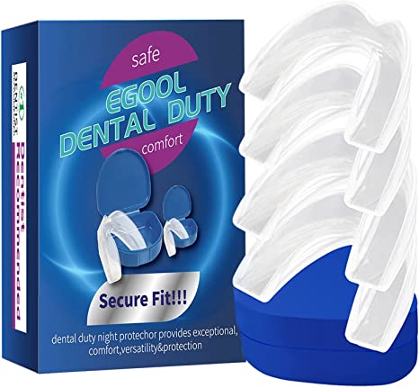 Mouth Guard, Moldable Mouth Guard for Grinding Teeth, Sets of 4 - Custom Fit, Stops Bruxism, Tmj & Eliminates Teeth Clenching