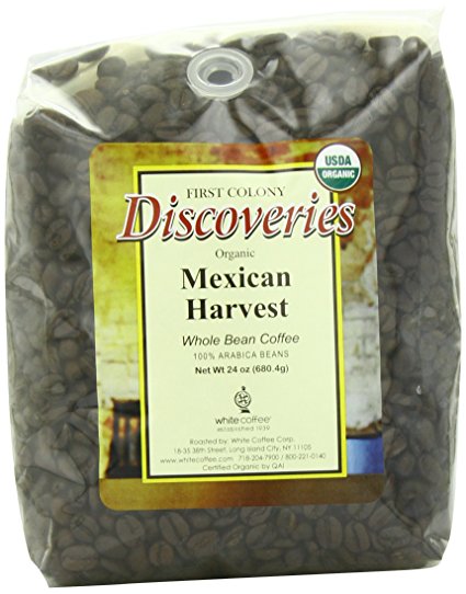 First Colony Organic Whole Bean Coffee, Mexican Harvest, 24-Ounce