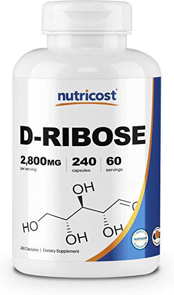 Nutricost D-Ribose 2800mg, 240 Capsules - Veggie Caps, Non-GMO, Gluten Free