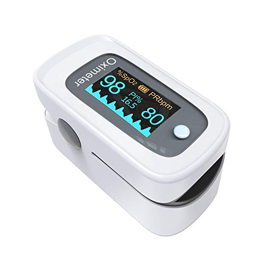 Pulse Oximeter – Fingertip Oxygen Saturation Monitor – O2 Blood Monitor – Easy to Use & Read – Sports and Aviation Device – 6 Rotatable Directions & Customizable Alarms – Portable Wireless Design