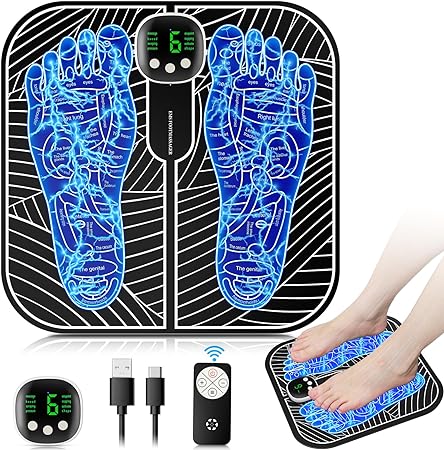 EMS Foot Massager EMS Foot Stimulator for Pain Relief Improve and Facilitate Muscle Performance in The Shoulder, Waistback, Back of The Neck, Arm, Leg