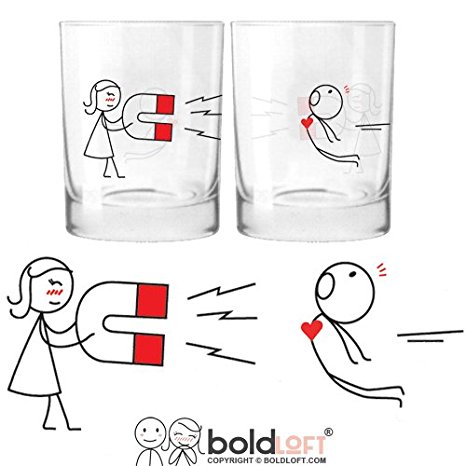 BOLDLOFT You Are Irresistible His and Hers Drinking Glasses- Christmas Gifts for Boyfriend, Xmas Gifts for Husband, Couples Gifts for Him and Her, For Him Gifts, 3 Year Anniversary Gifts for him