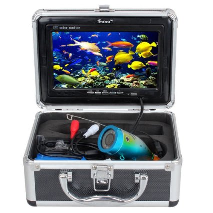 7" Color LCD 600tvl Waterproof 15m Cable 4000mah Rechargeable Battery Fish Finder Underwater Fishing Video Camera with Carry Case