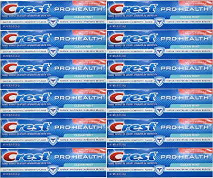 Crest Pro-Health Toothpaste, Clean Mint, Travel Size, TSA Approved, 0.85 Ounces / 24 Gram (Pack of 12)