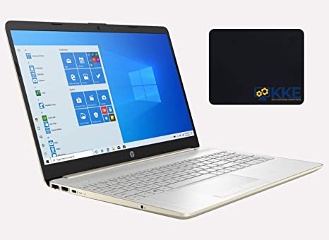 2020 Newest HP 15.6" HD Non-Touchscreen Laptop, 10th Gen Intel Core i5-1035G1 Processor, 16GB DDR4 RAM, 256GB SSD   1TB HDD, Wi-Fi, Online Class, Zoom Meeting, Windows 10 Home, KKE Mousepad, Gold