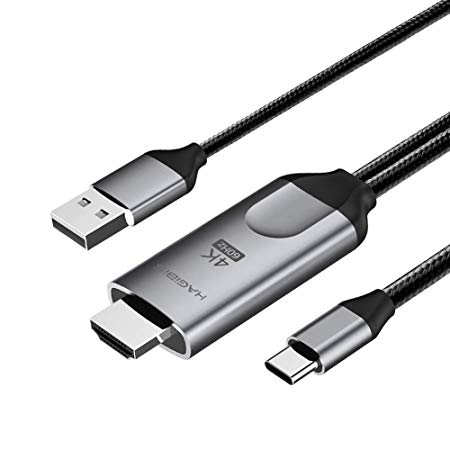 Hagibis USB C to HDMI Cable 4K@60Hz, Type-C to HDMI Cable Thunderbolt 3 for MacBook Pro 2018/2017, MacBook Air/iPad Pro 2018, Surface Book 2, Samsung S10, Huawei Mate20 P30 6FT (6ft Power Supply)