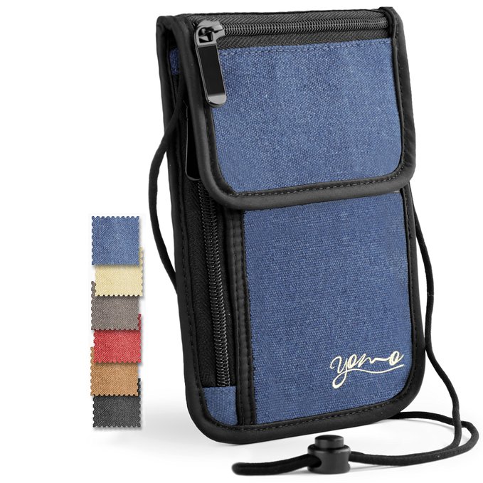 Passport Holder- by YOMO. RFID Safe. The Classic Neck Travel Wallet.