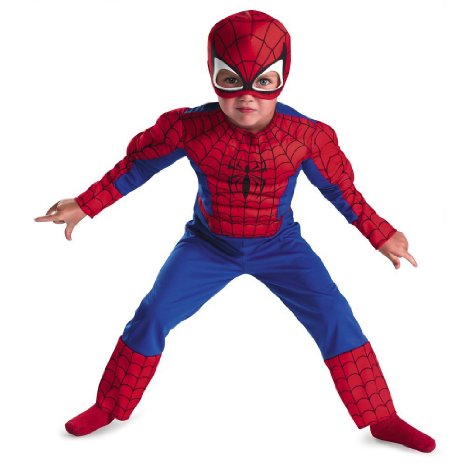 Disguise Marvel Spider-Man Toddler Muscle Costume, Large/4-6