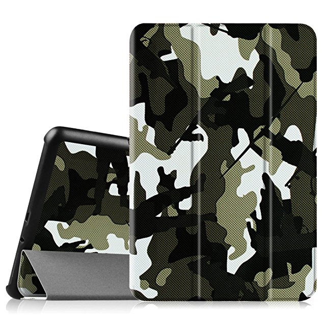 Fintie Samsung Galaxy Tab 4 7.0 Case - Ultra Slim Lightweight Slim Shell Standing Cover for Samsung Tab 4 7.0(7-Inch) Tablet (WILL NOT Fit Samsung Galaxy Tab A 7.0), Camo Black