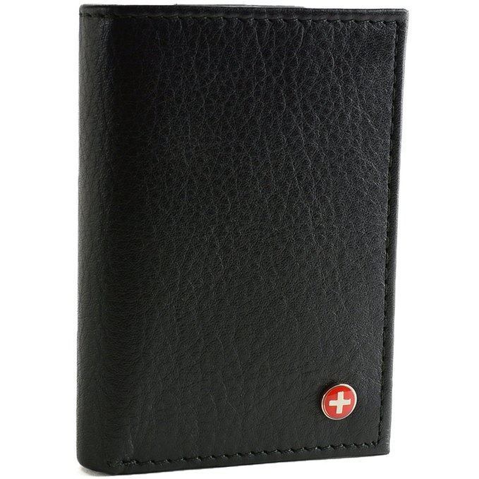 Alpine Swiss Mens Wallet RFID Blocking Extra Capacity Multi Card Trifold