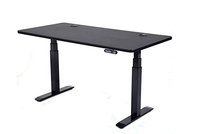 ApexDesk FX60BLK Flex Series 60" Electric Height Adjustable Standing Desk, Memory Preset Controller, Black Top/Frame