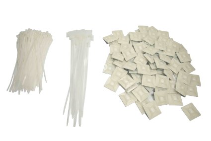 Self Adhesive Cable Tie Mounts 28mm x 28mm (Pack of 100)   100 PCS 3*150mm Cable Tie   20 PCS 3.6*200mm Cable Tie with Tab
