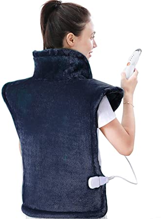 Large Heating Pad for Back and Shoulder, 24"x33" Heat Wrap with Fast-Heating and 4 Heat Settings, 2 Hours Auto Shut Off Available,Machine Washable