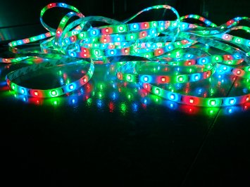 Rxment Led Strip Lighting 10M 328 Ft 3528 RGB 600LEDs IP65 Waterproof Flexible Color Changing Full Kit with 44 Keys IR Remote Controller  Control Box 24V 3A Power Supply for Home Decorative