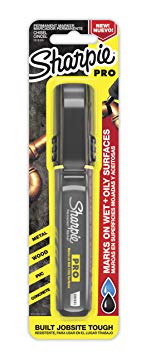 Sharpie Pro Permanent Marker, Medium, Chisel Tip, Black Marker (2018329)