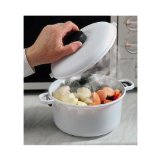 Microwave Pressure Cooker - Microwaveable Casserole Dish with Locking Lid and Pressure Release Vent
