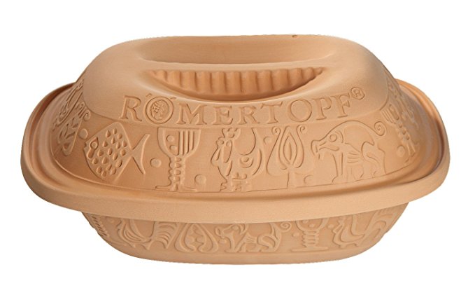 Romertopf by Reston Lloyd Classic Series Glazed Natural Clay Cooker, Medium