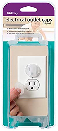 KidCo Electrical Outlet Caps, Clear, 36 Count