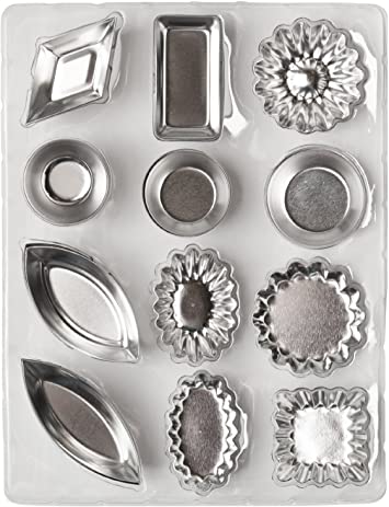 Ateco 4840 Tartlet Mold Set, 72-Piece Set Inlcludes 12 shapes, 6 pcs of Each