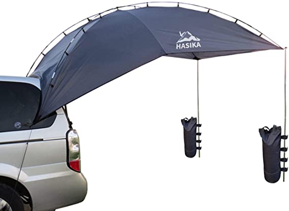 Hasika Light Weight Waterproof, Durable Tear Resistant, Multifunction Uses Auto Camping/SUV, MPV,Trailer,Teardrop, Hatchback, Sedan Anti-uv Tent for Beach Camping/Auto Traveling Tent/Shade Awning