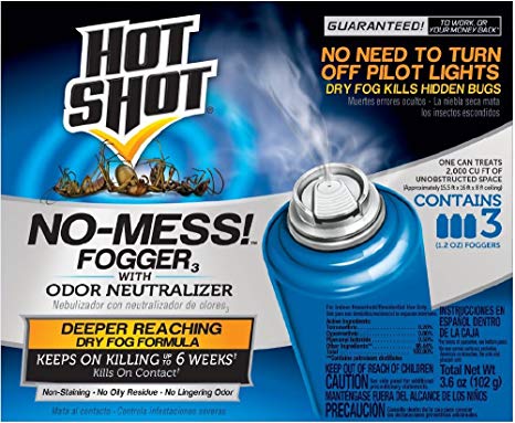 Hot Shot No-Mess! Fogger, 1.2oz (3 foggers)