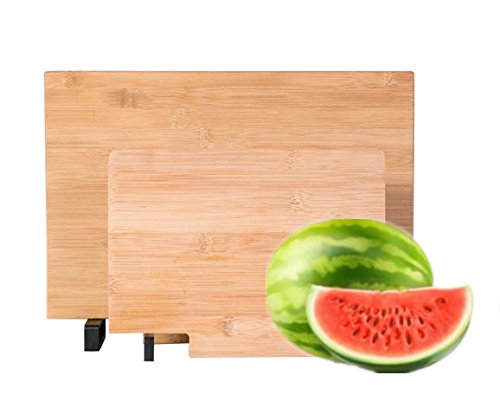 Bamboo Cutting Board for Kitchen Set of 2 Premium Quality Set of 2 Double-sided Easy Dry and Antibacterial