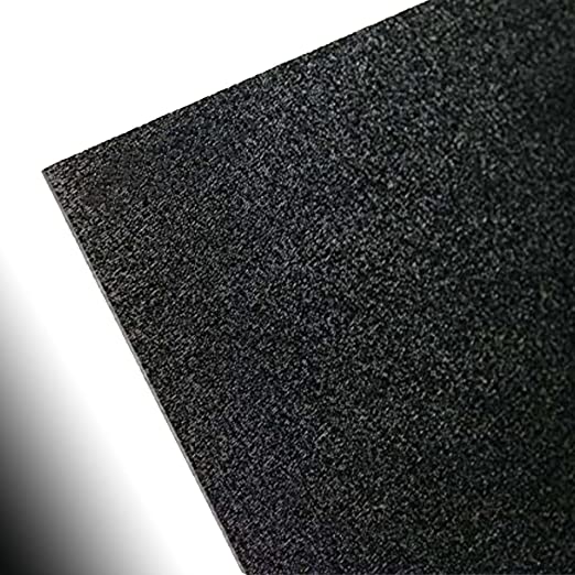 12"x12"x 3/16" (.187") ABS Plastic Sheet Textured Front Smooth Back Vacuum Forming THERMOFORMING Black