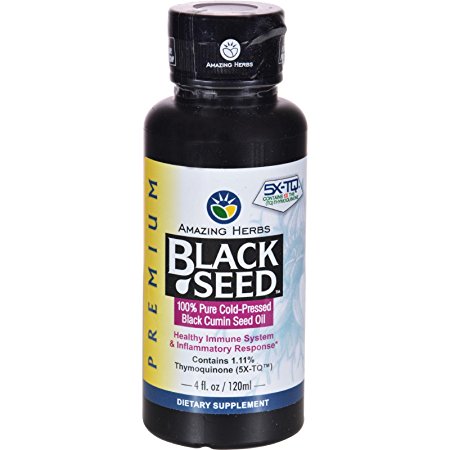 Amazing Herbs Black Seed Cold-Pressed Oil - 4oz