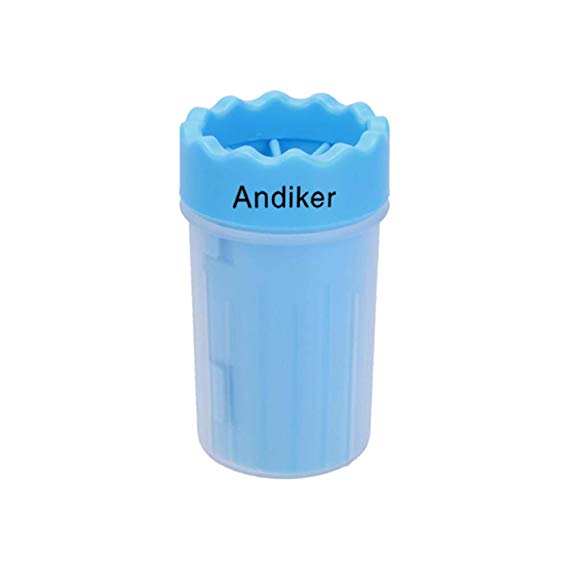Andiker Portable Pet Paw Washer Cup, Dog Paw Cleaner, Cat Paw Cleaner, Portable Cleaning Brush, for Dirty and Muddy Pet Paw