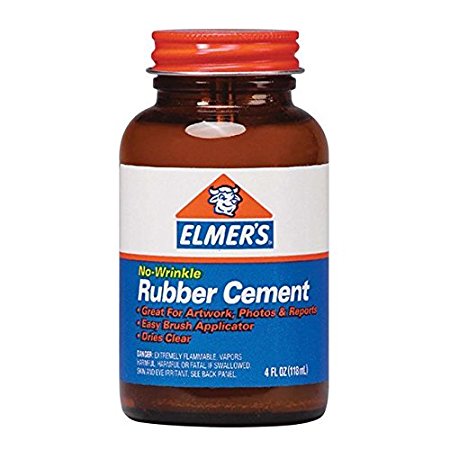 Elmers No-Wrinkle Rubber Cement With Brush (904)