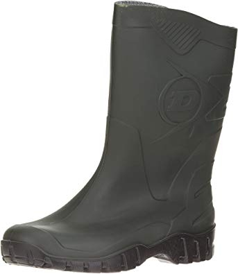 DUNLOP Short Leg Half-Height Wellies Easier On & Off Good For Wider Calf Fitting