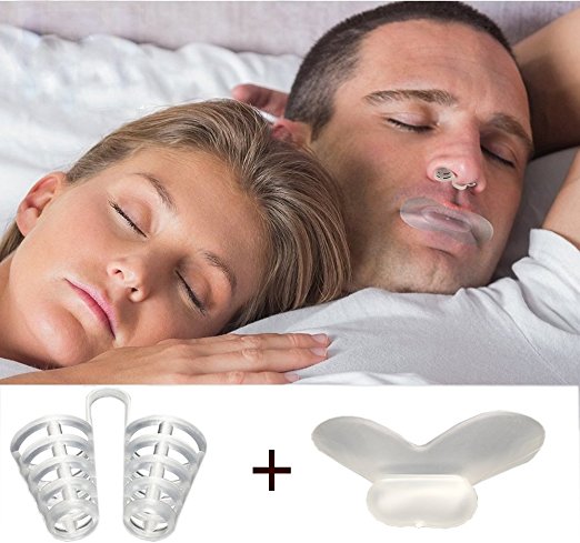 Stop Snoring Night Guard with this Snore Mouthpiece with Anti-Snoring Nose Vents