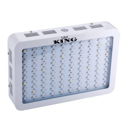 KingTM 300w Full Spectrum 360-870nm LED Grow Light Panel for Greenhouse and Indoor Flower Plant Growing and Flower3w Led