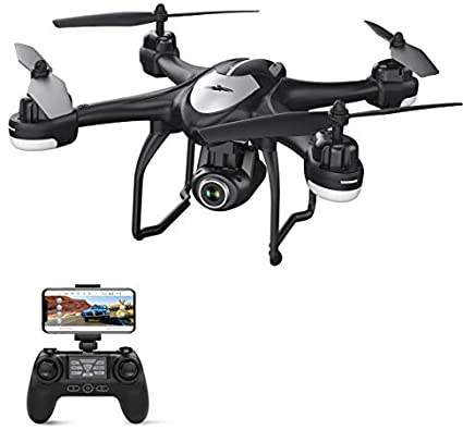 Potensic T18 GPS Drone, FPV RC Quadcotper with Camera 1080P Live Video, Dual GPS Return Home, Follow Me, Adjustable Wide-Angle Camera, Altitude Hold, Long Control Range -Black