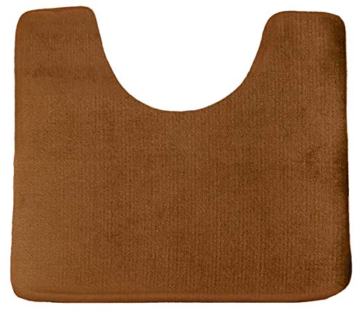 Clara Clark Non Slip Memory Foam Contour Bath, Shower Rug, - 24 x 19 inches - Chocolate Brown