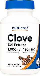 Nutricost Clove 10:1 Extract 1000mg Equivalent Per Serving, 120 Capsules - Vegan, GMO Free, Gluten Free