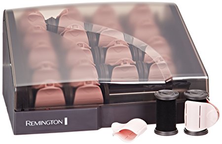 Remington H9000 Pearl Ceramic Heated Clip Hair Rollers, 1-1 1/4 Inch, Pink