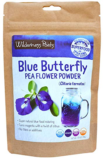 Wilderness Poets, Blue Butterfly Pea Flower Powder (3.5 Ounce)
