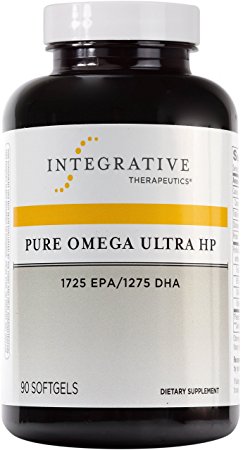 Integrative Therapeutics - Pure Omega Ultra HP Fish Oil Softgels -3255 mg Omega 3 Fatty Acids with EPA and DHA - Wild Fish Oil - No Fishy Burp Back - Sustainably Sourced - 90 Count