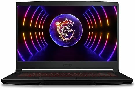 MSI Thin GF63 Gaming Laptop, 15.6" FHD 144Hz, Intel Core i5-12450H(Up to 4.40 GHz), NVIDIA GeForce RTX 4050 (6 GB), 16GB DDR5 RAM, 512GB SSD, Black