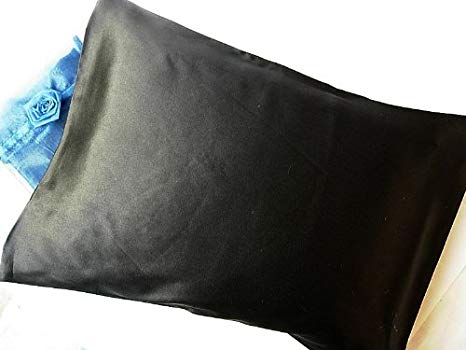 Feeling Pampered Black 100% Silk Pillowcase Travel Size 12x16