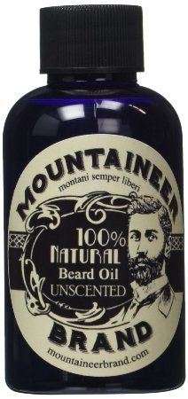 Mountaineer Brand Natural Beard Oil - WV Barefoot 2 Oz.- UNSCENTED-TWICE THE SZE OF MOST