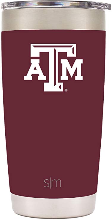 Simple Modern 20oz Cruiser Tumbler - Texas A&M Aggies Vacuum Insulated 18/8 Stainless Steel Tailgating Cup Travel Mug - Texas A&M