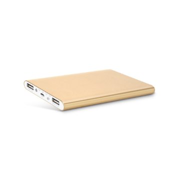 Polanfo 10000mah Compact Power Bank External Battery Pack Portable Charger for Smartphones and Tablets - Gold