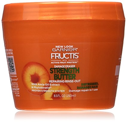 Garnier Skin and Hair Care Fructis Damage Eraser Strength Reconstructing Butter Hair Mask for Distressed and Damaged Hair, 8.5 Fluid Ounce