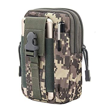 Fitackle Tactical Molle Pouch Compact EDC Utility Gadget Belt Waist Bag with Cell Phone Holster Holder for iPhone 6/6S 7/7 Plus 8/8 Plus Samsung Note 2 3 4