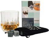 Chillin Cubes - Americas Finest Bourbon and Whiskey Rocks Set of 16 Stones in Gift Set with Velvet Bag