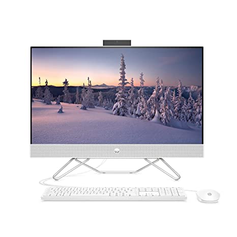 HP All-in-One PC 12th Gen Intel Core i5-1235U 27-inch(68.6 cm) FHD Anti-Glare Desktop (8GB RAM/1TB HDD 256GB/Win 11/Wireless Keyboard and Mouse Combo/MSO/IR Privacy Camera/Starry White) 27-cb1456in