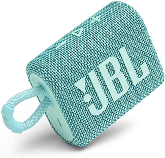 JBL Go 3: Portable Speaker with Bluetooth, Built-in Battery, Waterproof and Dustproof Feature - Teal (JBLGO3TEALAM)